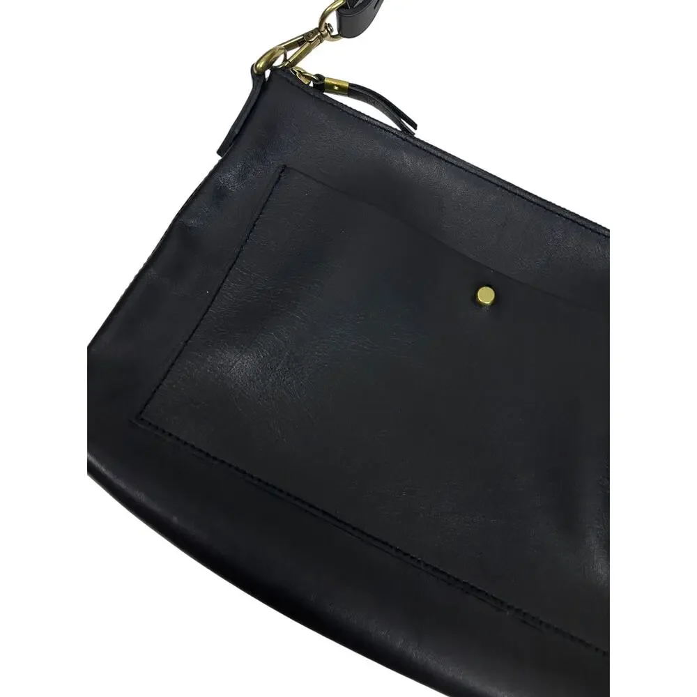 Madewell Black Leather The Transport Shoulder Crossbody Bag